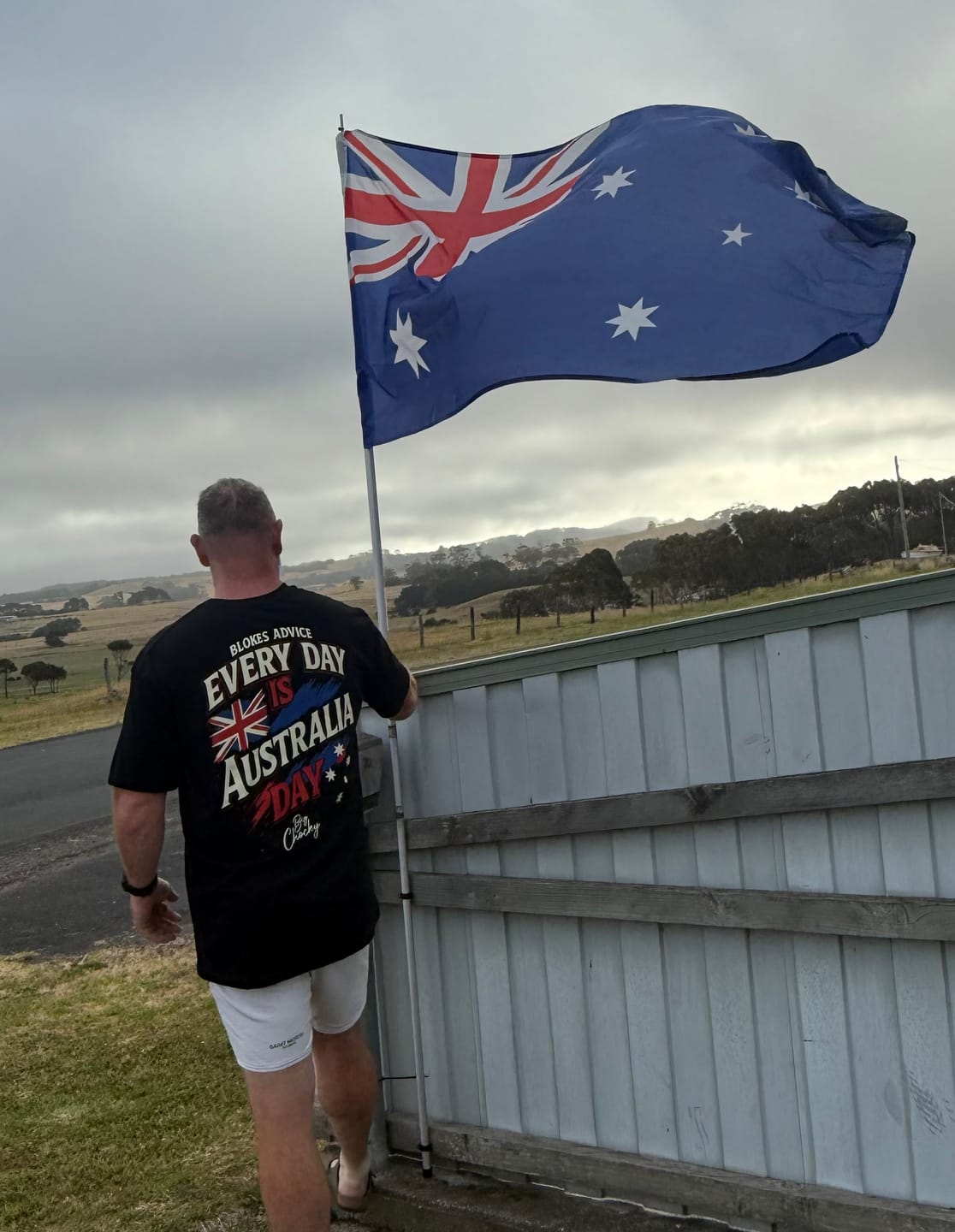 Customer photo review of Big Chocky | Aussie Day Tee