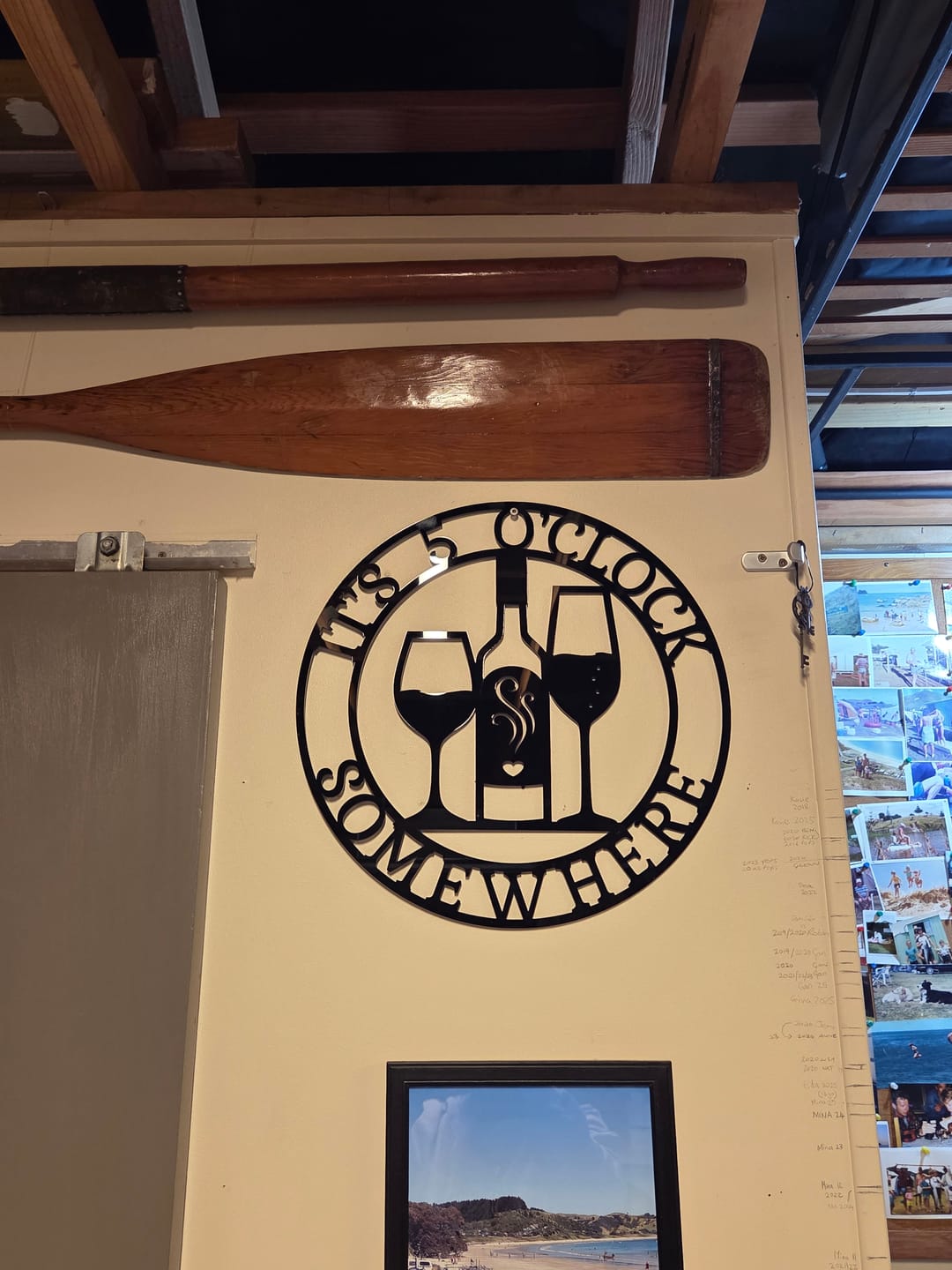 Customer photo review of It's 5 Somewhere Wall Art