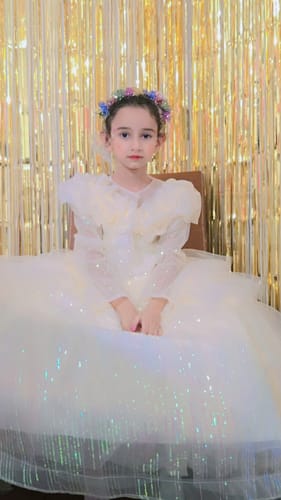 Customer photo review of Girl Formal Dresses Girls Pageant Dresses Toddler Ball Gowns