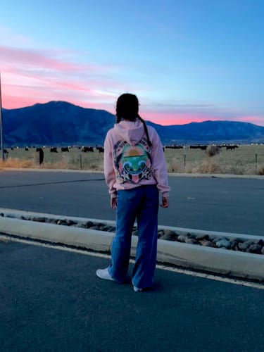 Customer photo review of Sunset Tide Hoodie