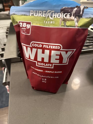 Customer photo review of Whey Protein Isolate Unflavored