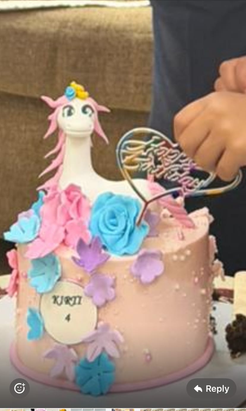 Customer photo review of Unicorn Lush Hair Cake