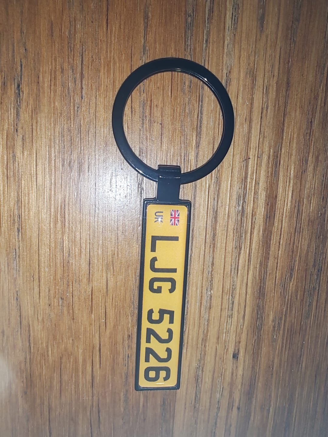 Customer photo review of Personalised Metal Number Plate Keyring