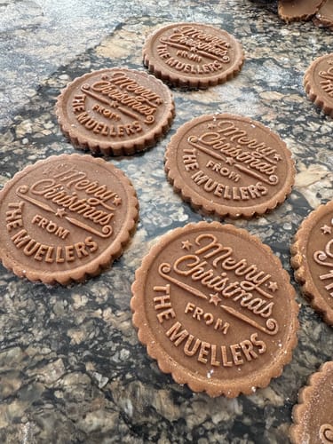 Customer photo review of Custom Christmas Cookie Stamp Embosser - Design #2
