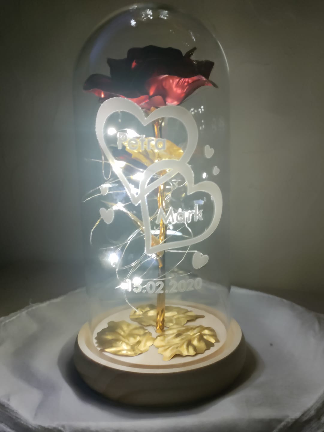 Customer photo review of Ich liebe dich - Paar-Goldene Rose