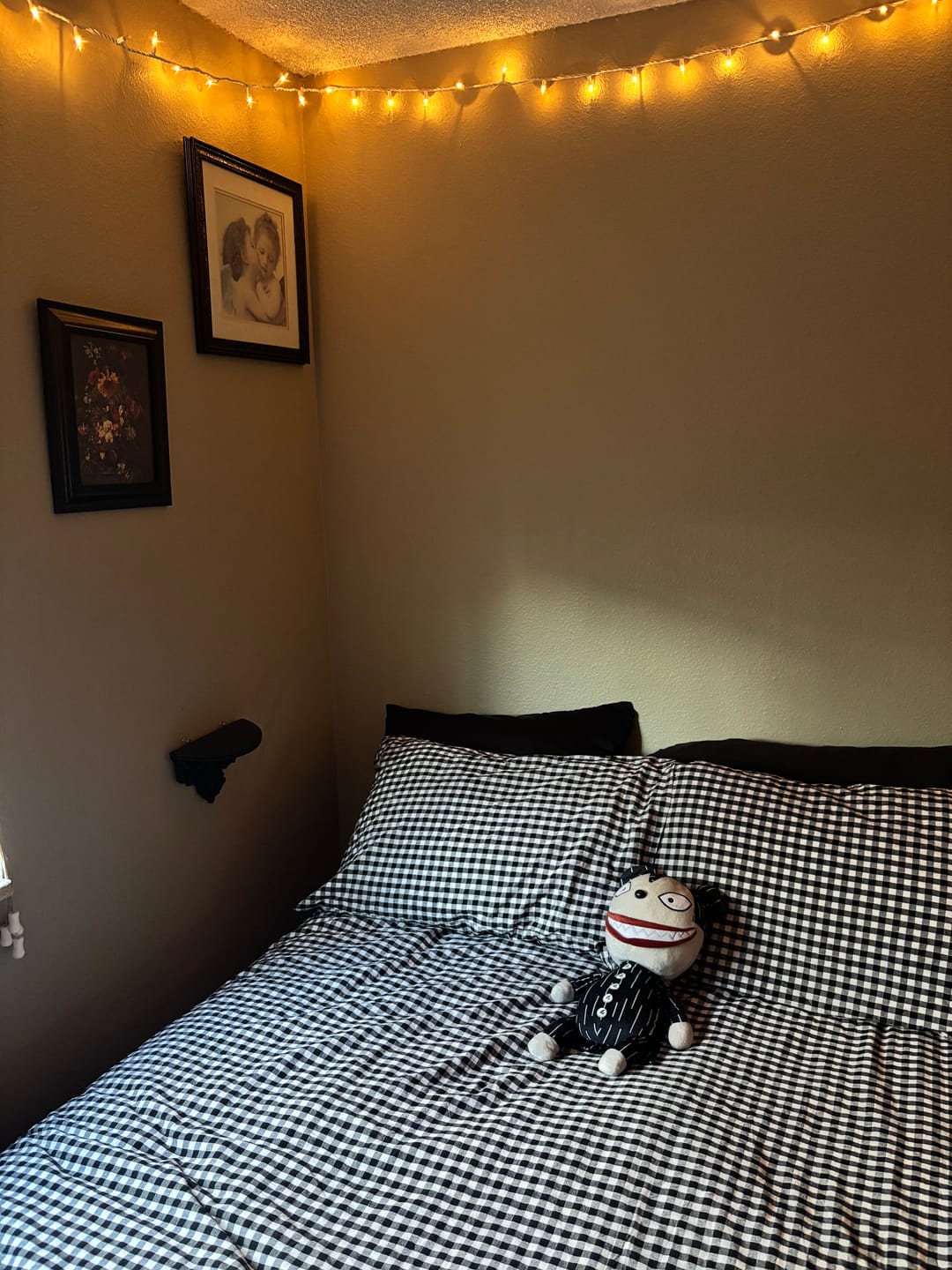 Customer photo review of Black Gingham Duvet Cover Set