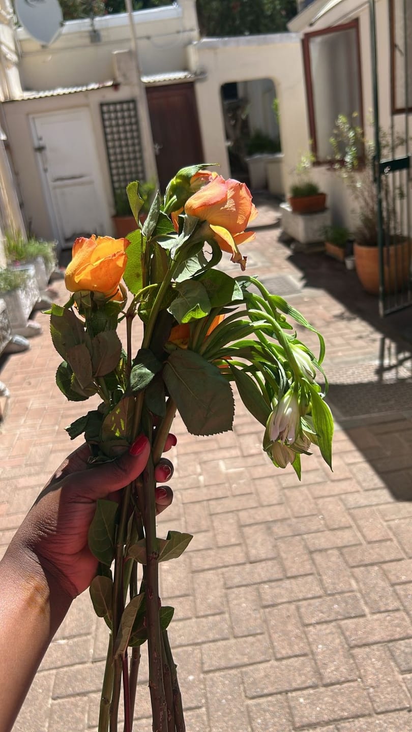 Customer photo review of Orange Blossom Flower Bouquet