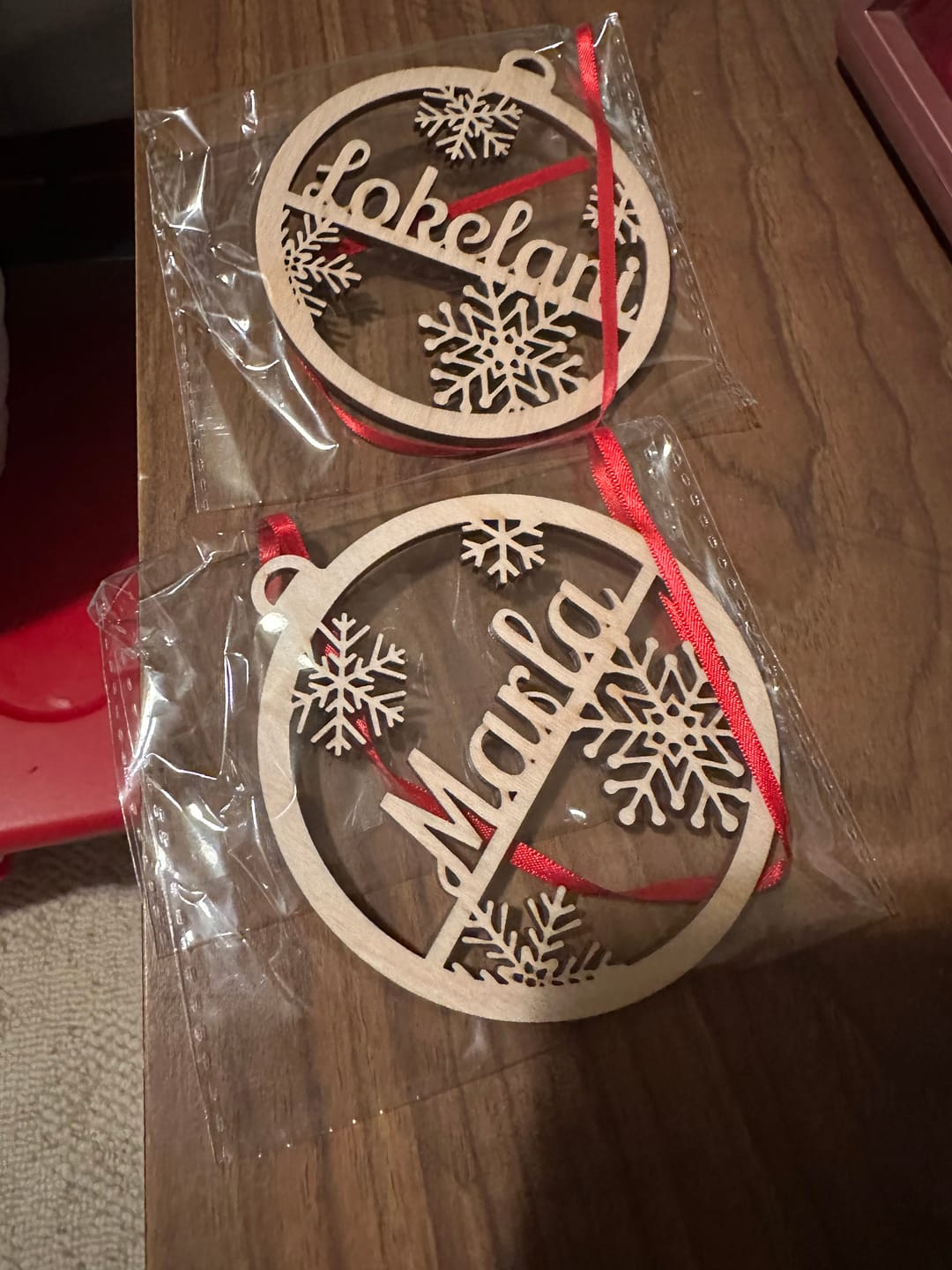 Customer photo review of Personalized Christmas Ornaments