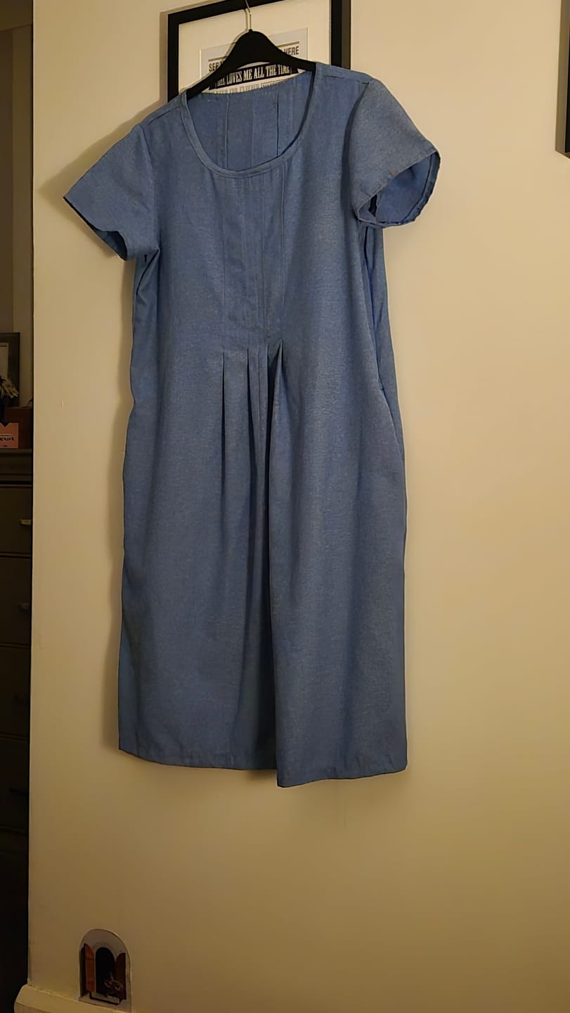 Customer photo review of Plain Blue Chambray Denim Fabric