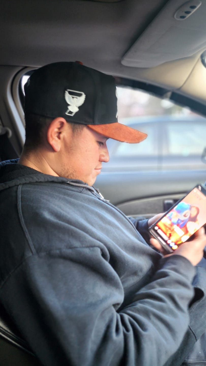 Customer photo review of Black & Copper Sueded Brim Hat