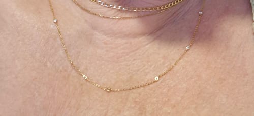 Customer photo review of Cubic Zirconia Necklace in 9ct Yellow Gold