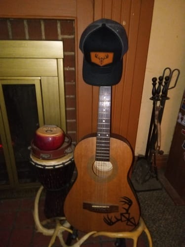 Customer photo review of Richardson 112 Genuine Leather Patch Hats Laser Engraved