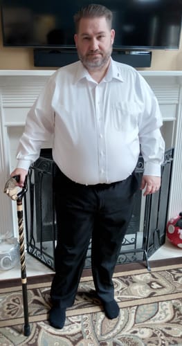 Customer photo review of Hand-Carved Antique Horse Handle Walking Cane for Men - Handmade Elegance