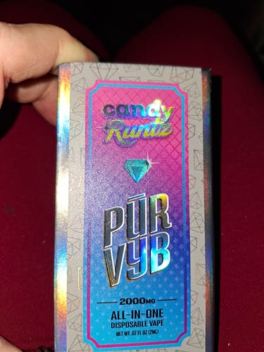 Customer photo review of PUR VYB - 2G THCa Live Resin Candy Runtz - Hybrid