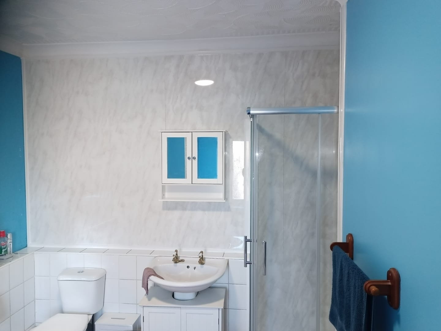 Customer photo review of 10mm Lightning Marble Gloss Shower Panel 1M x 2.4M