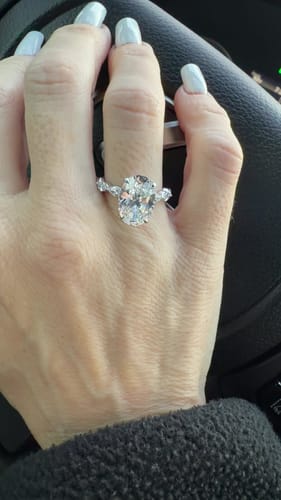 Customer photo review of 4.5Ct Oval Cut Engagement Ring Promise Ring For Her