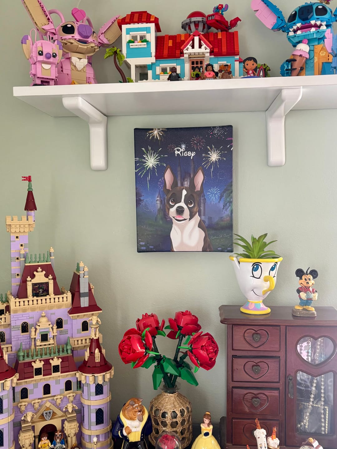 Customer photo review of Custom Cartoon Art Wrapped Pet Canvas
