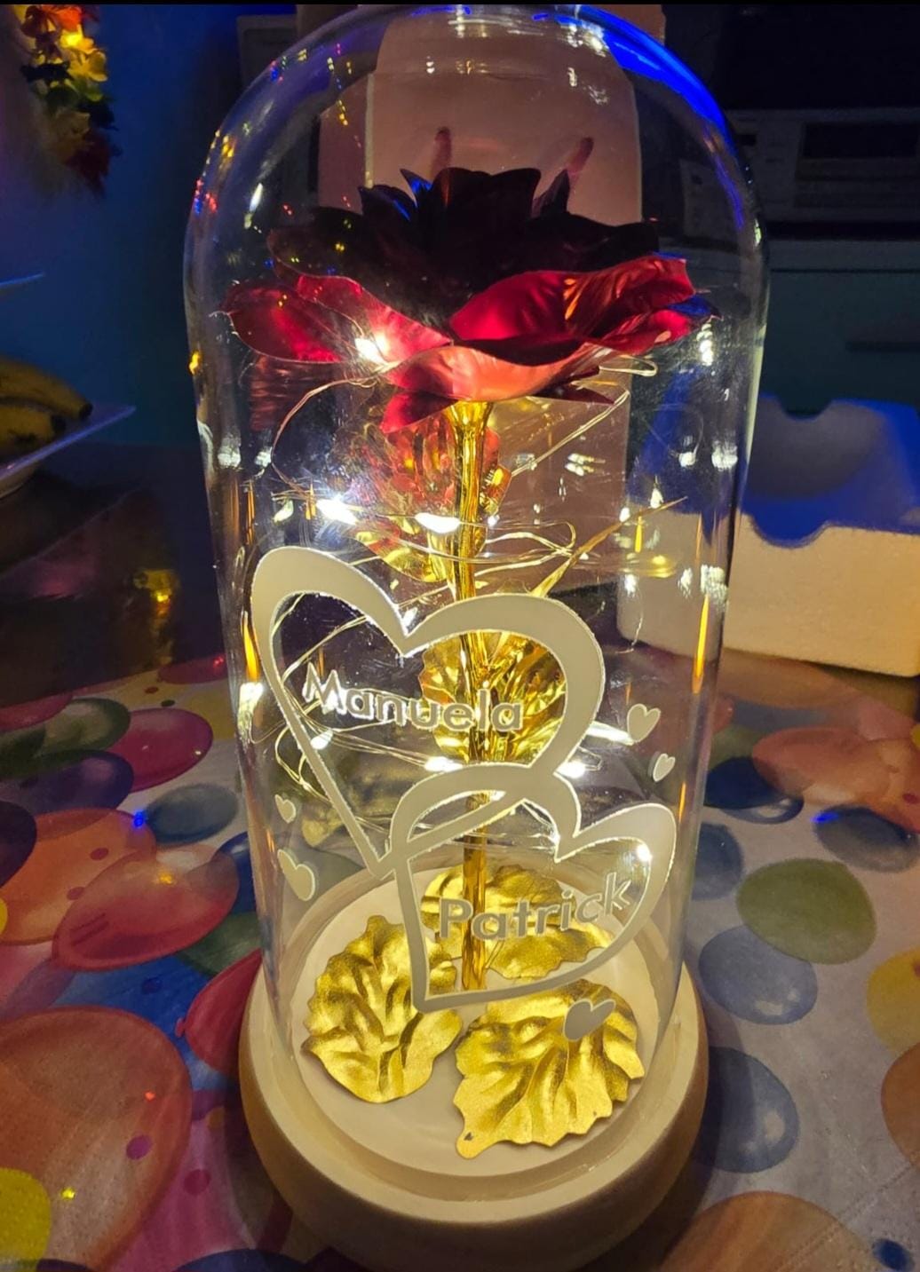 Customer photo review of Ich liebe dich - Paar-Goldene Rose