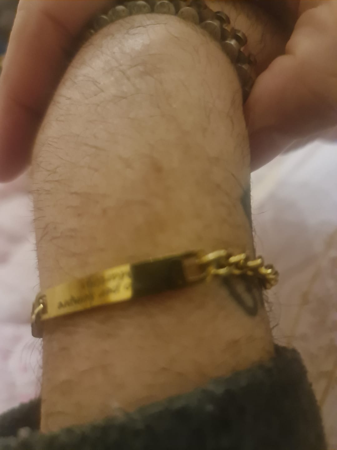 Customer photo review of Coppia di Bracciali Amore Eterno Personalizzati con incisione
