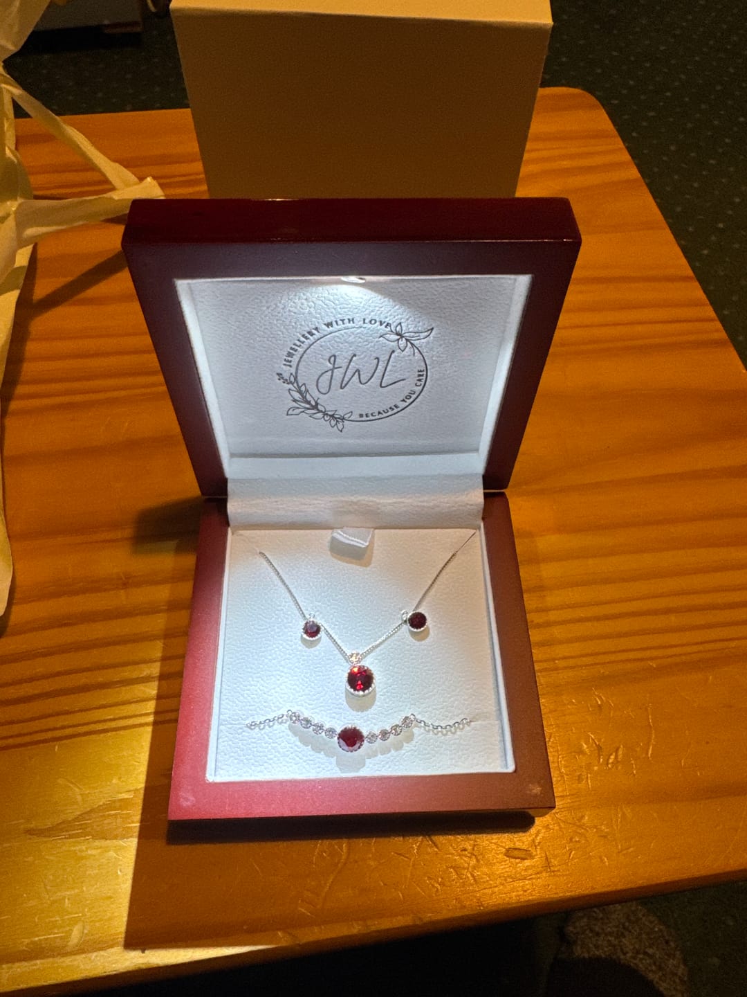 Customer photo review of LED Light Mahogany Style Box