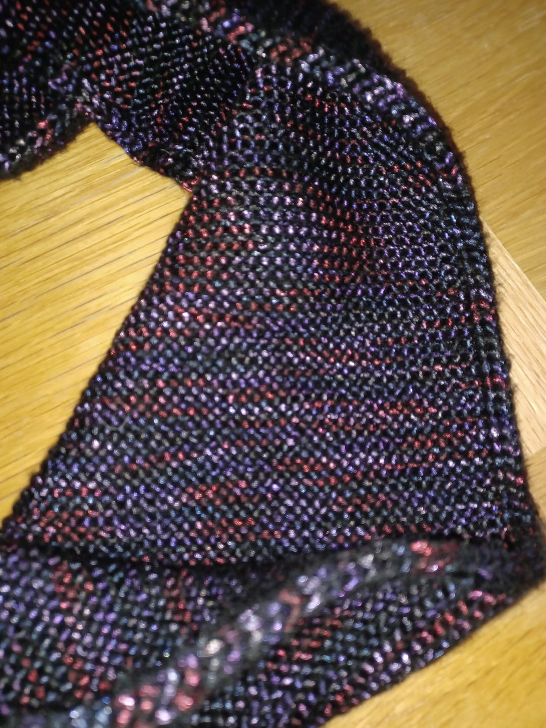 Customer photo review of King Cole Firefly Aran Yarn – Iridescent Aran Knitting Yarn