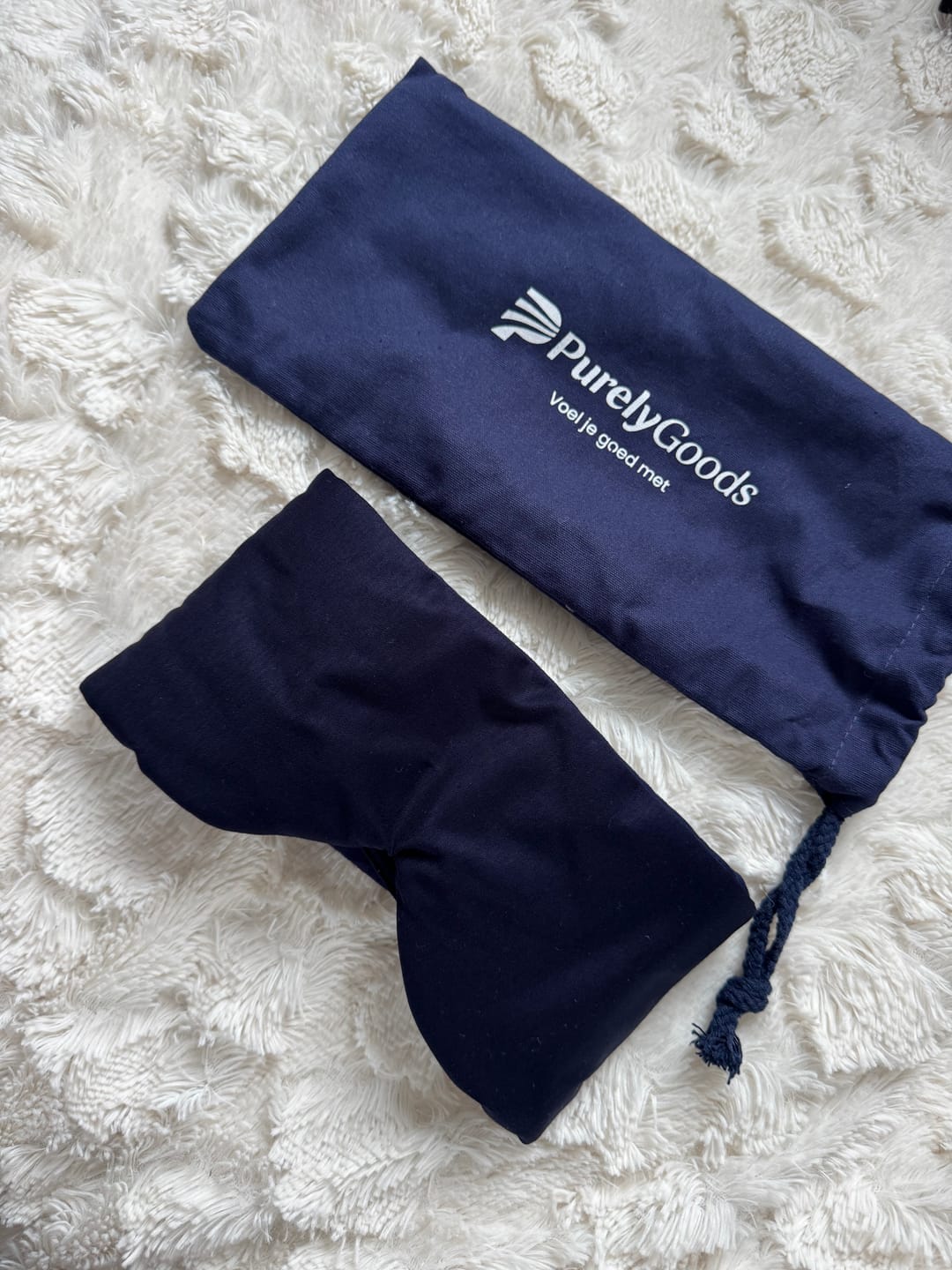 Customer photo review of PurelyGoods Slaapmasker Katoen – Donkerblauw