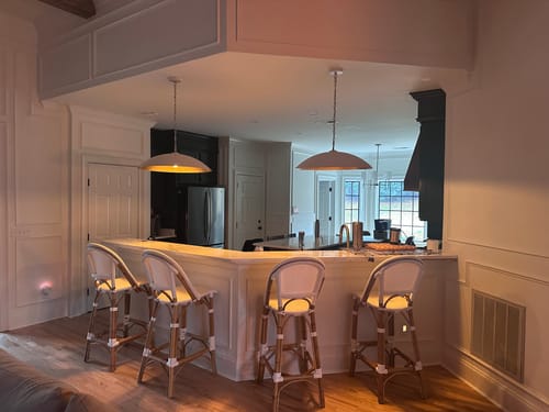 Customer photo review of Vintage Oversized Flat Dome Metal Pendant Light