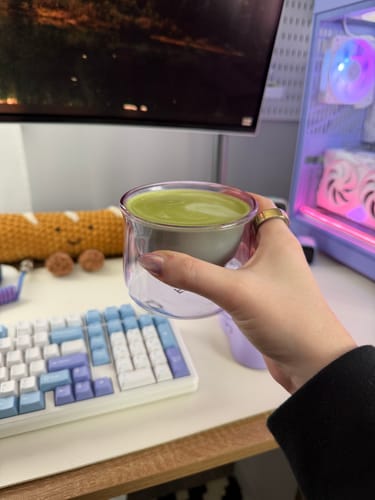 Customer photo review of FLUR Latte XL Glasses
