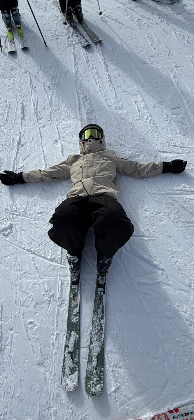Customer photo review of Men’s Khaki Baggy Drawstring Durable Snow Pants