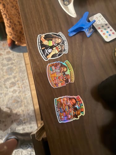 Customer photo review of 100 2.5" Custom Holographic Stickers