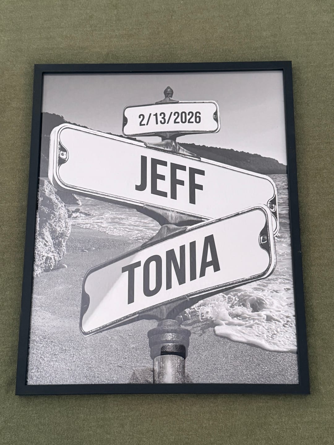 Customer photo review of Direction Couple - Personalized Poster