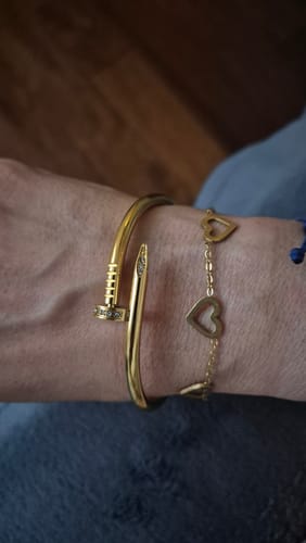 Customer photo review of REGALO DIRETTA: 1 PER ORDINE-Bracciale Tre Cuori Dorati