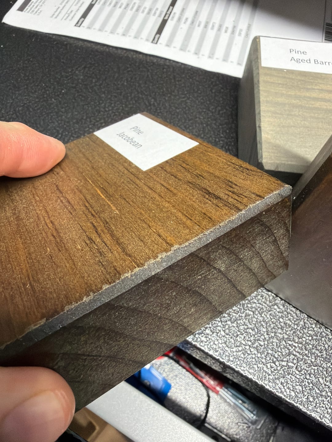 Customer photo review of Color Samples for Pine Products