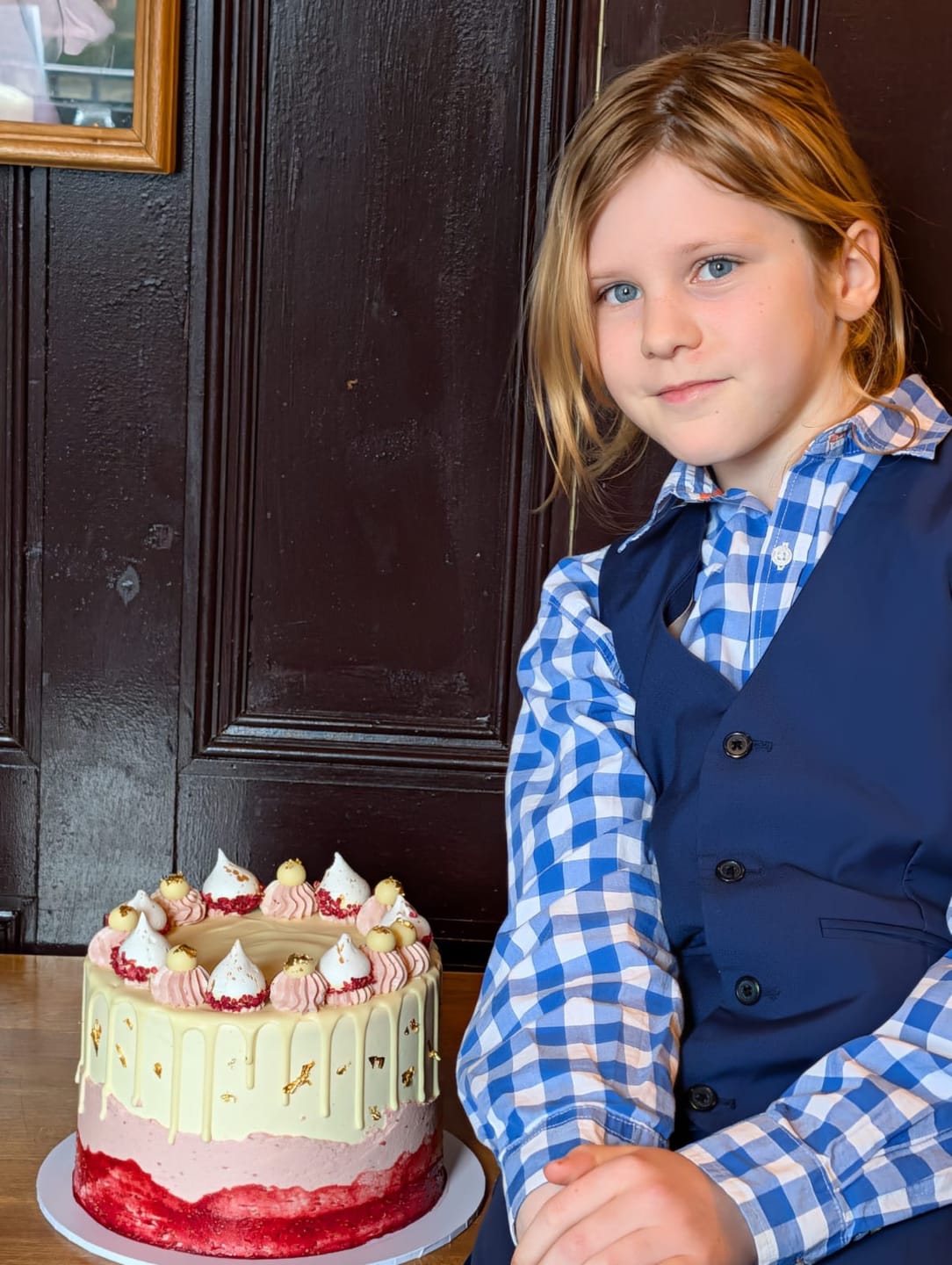 Customer photo review of Raspberry & White Chocolate Cake