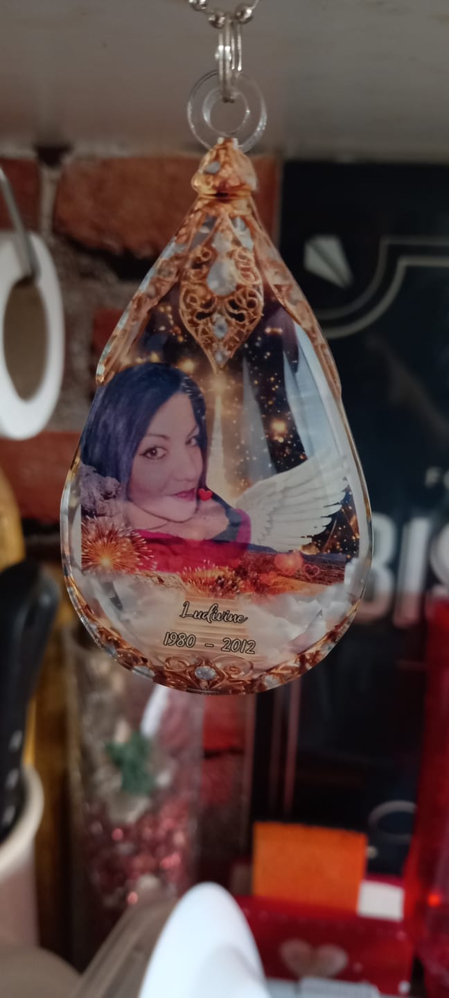 Customer photo review of Custom Photo Car Ornament - Personalized Christmas Memorial Sympathy Gifts For Loss Of Mom, Dad