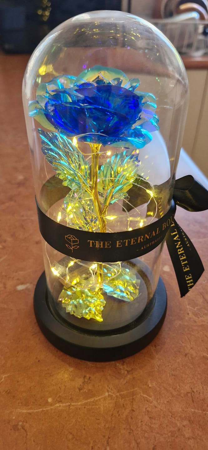 Customer photo review of The Enchanted Galaxy Rose - Blue