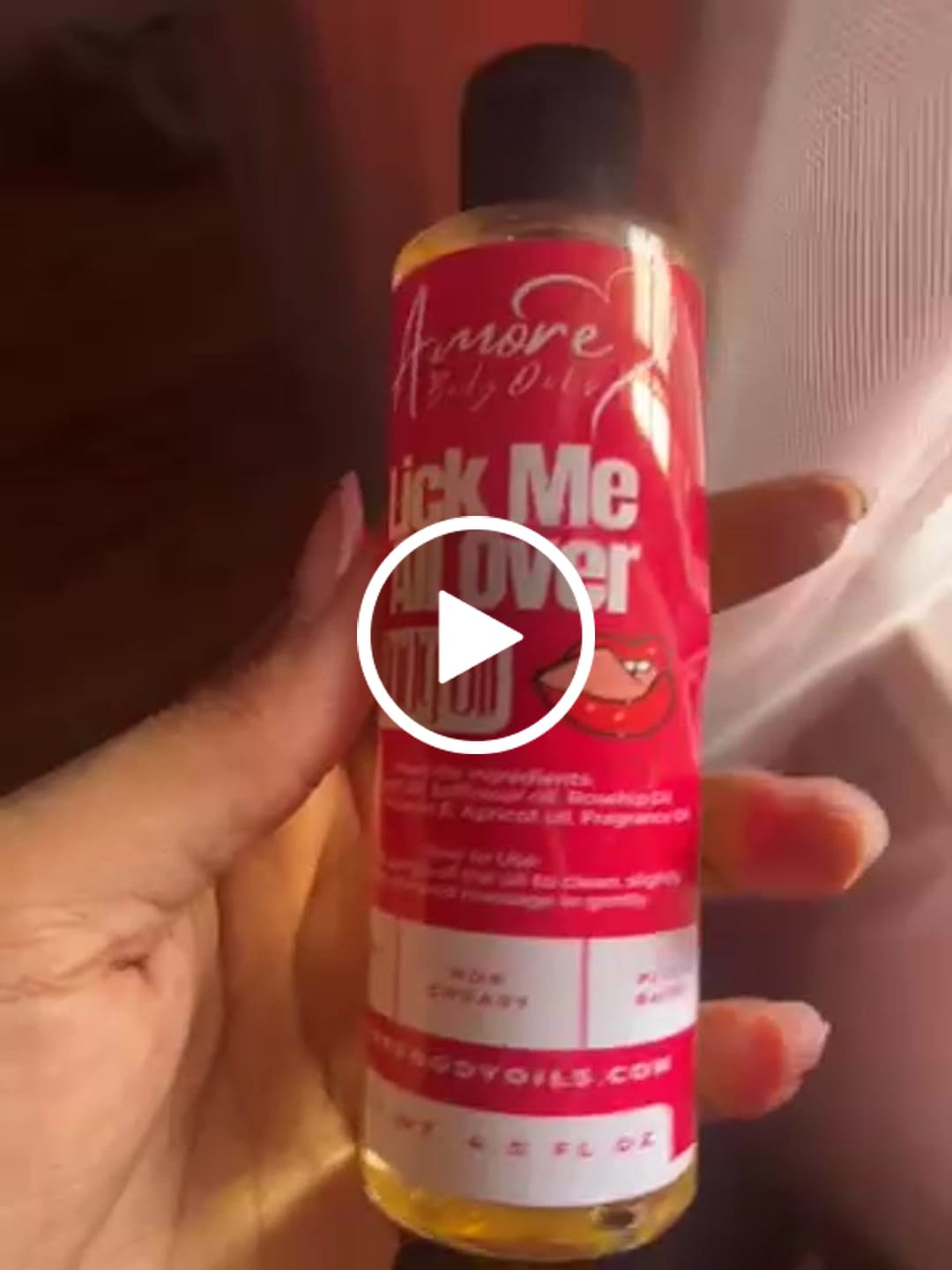 Customer video review of Lick Me All Over - Body Oil