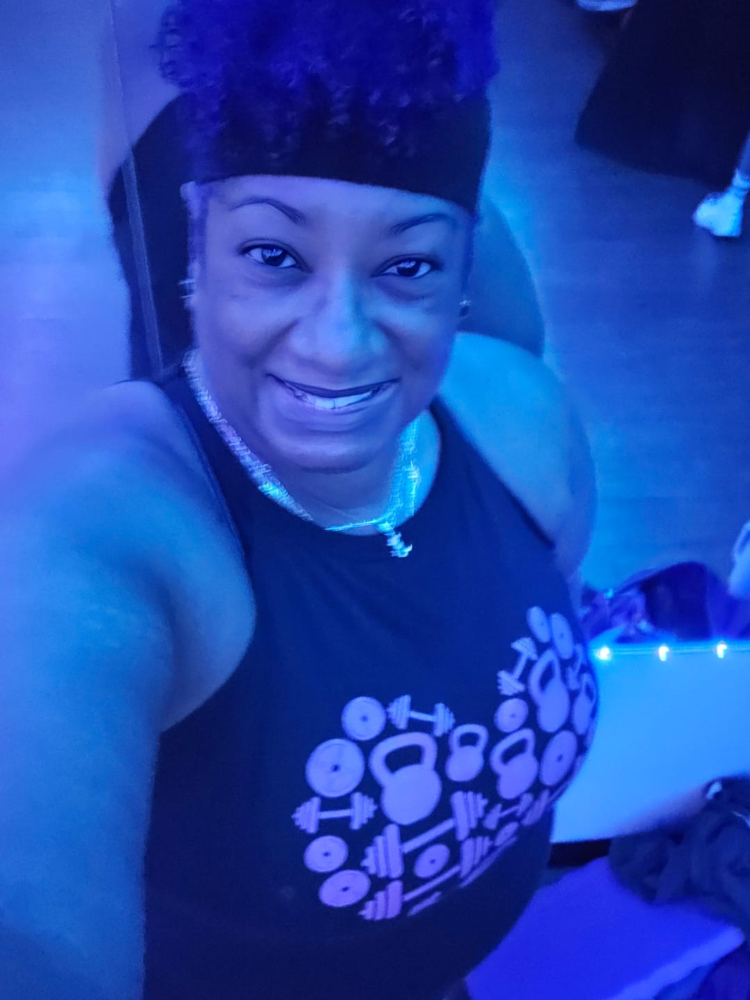 Customer photo review of Gym Heart Rocker Tank