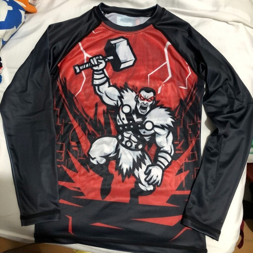 Customer photo review of Thunder Hammer Warrior BJJ Rashguard