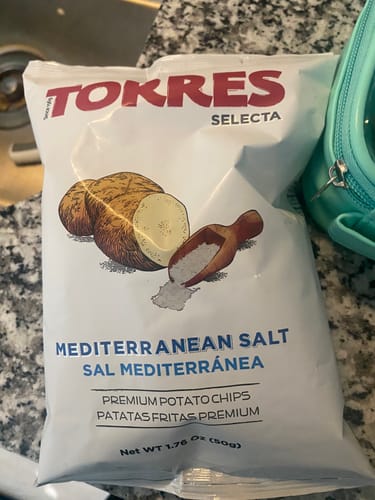 Customer photo review of Torres Potato Chips with Mediterranean Salt