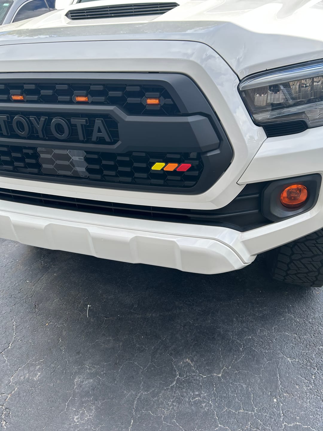 Customer photo review of TRI-COLOR TRD PRO GRILLE BADGE EMBLEM