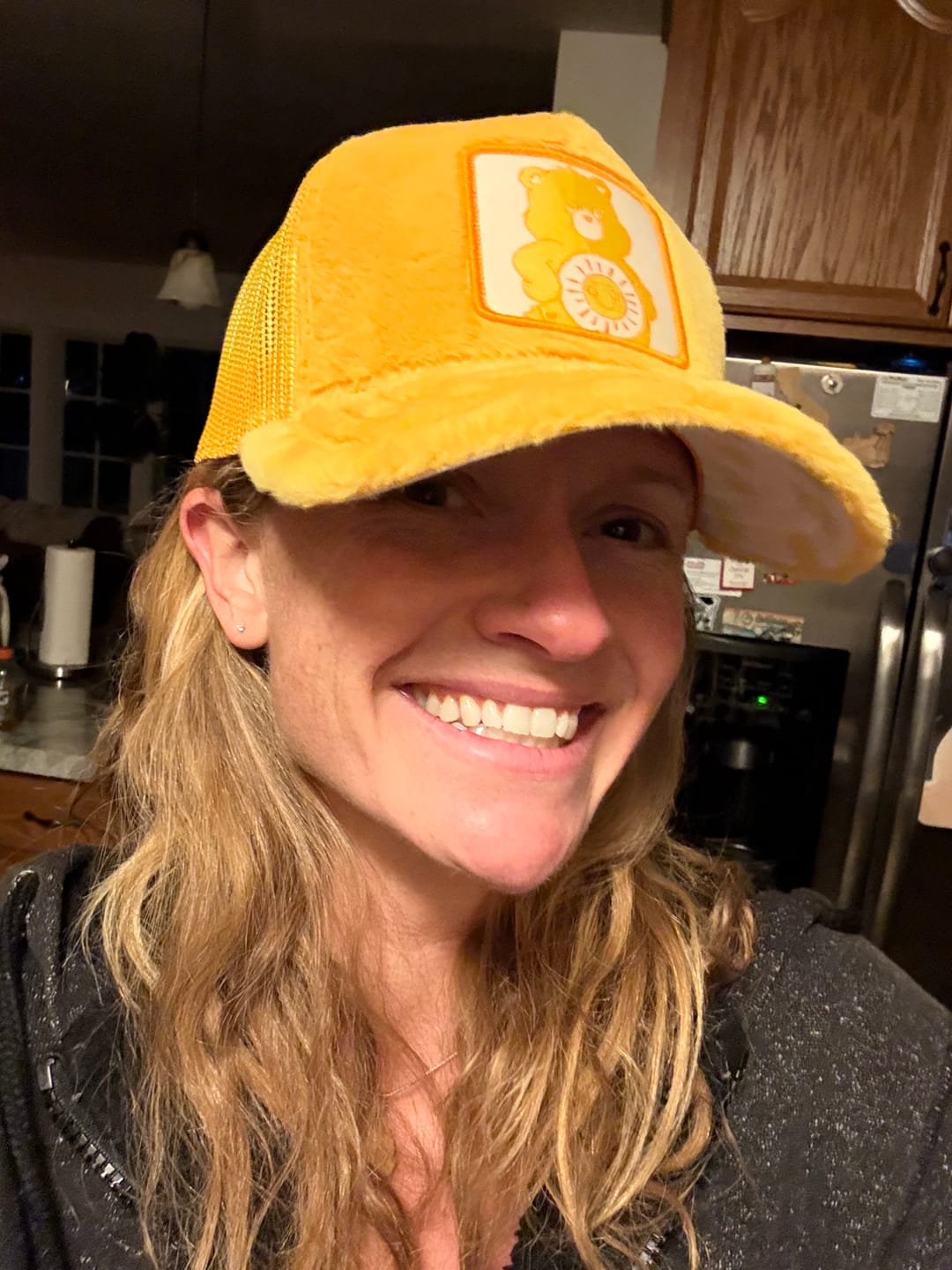 Customer photo review of OVERLORD X Care Bears:  Funshine Bear Trucker Cap