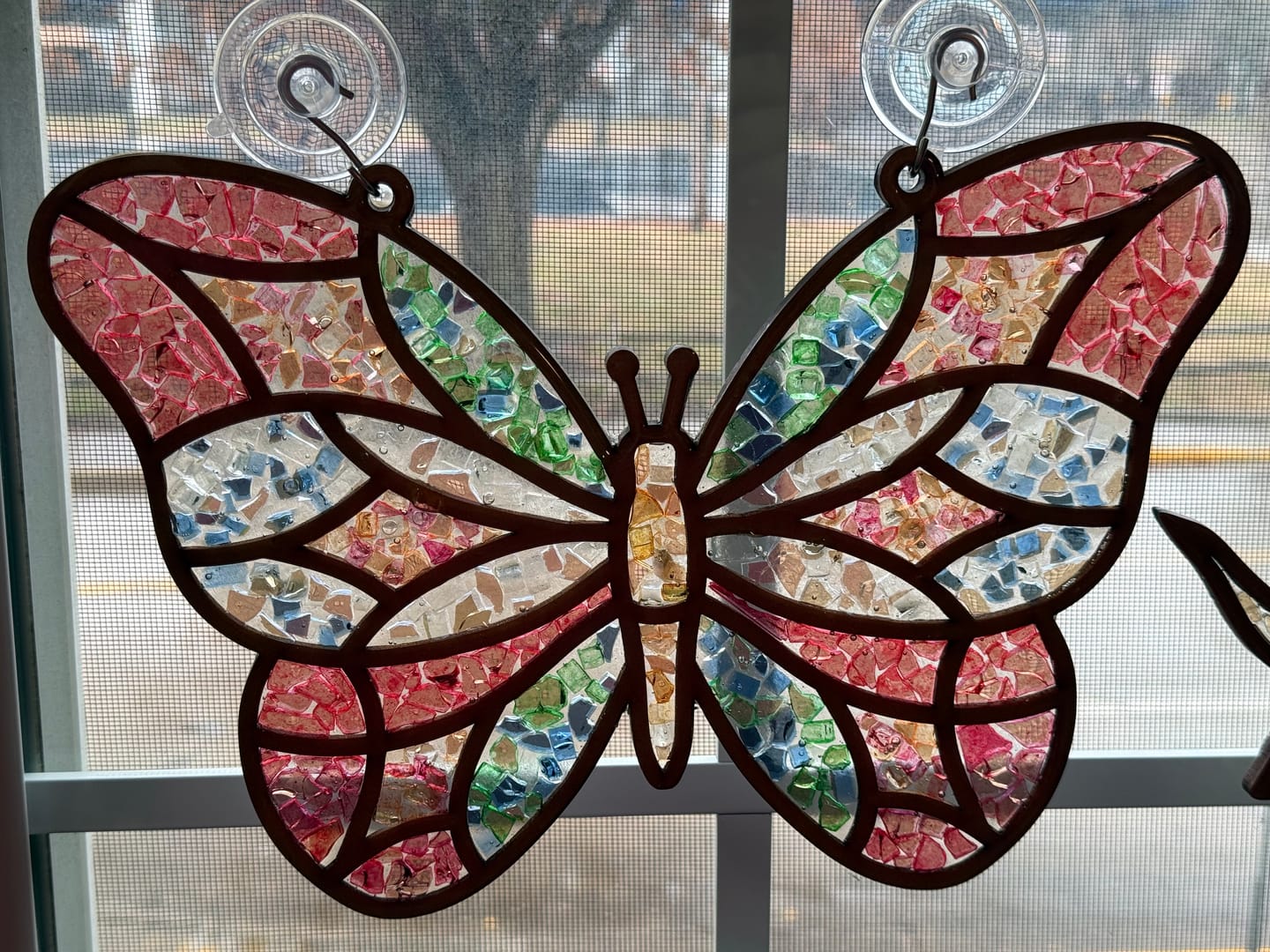 Customer photo review of DIY Butterfly Stained Glass Suncatcher