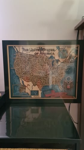 Customer photo review of USA 3D WOOD MAP