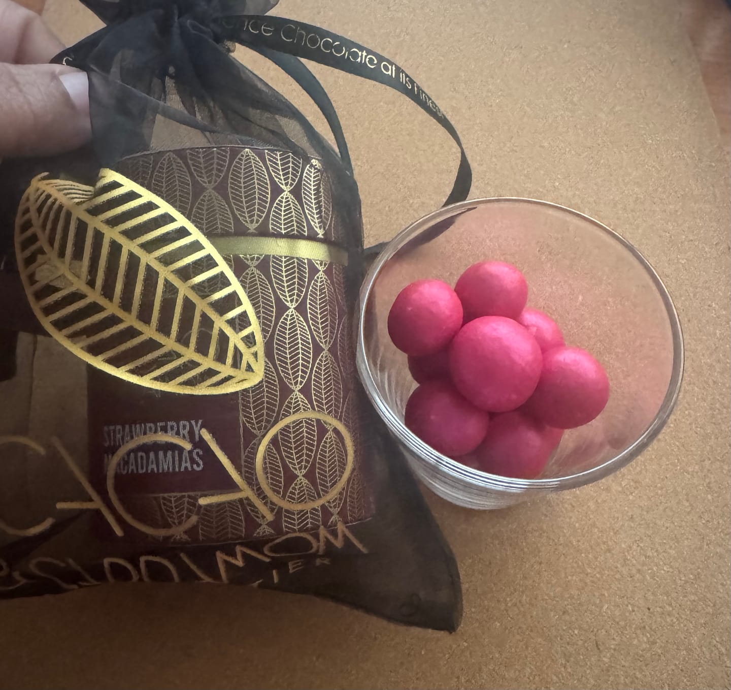 Customer photo review of Strawberry Macadamia Dragees