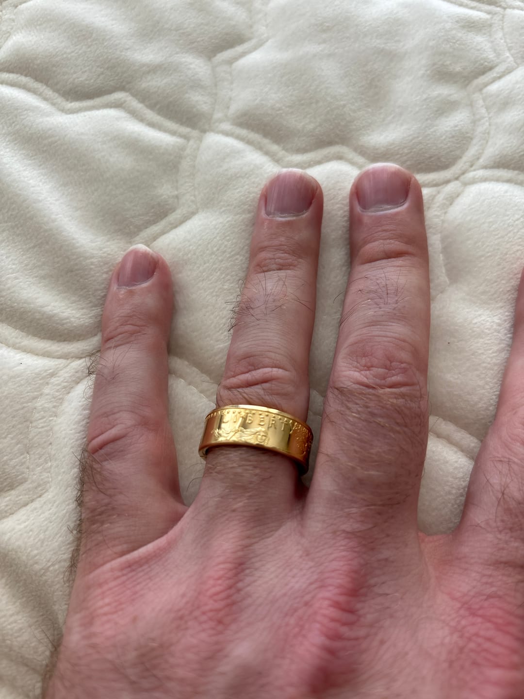 Customer photo review of 1 oz American Gold Eagle Coin Ring