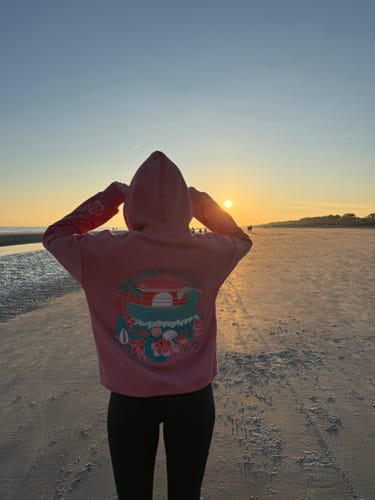 Customer photo review of Coral Hibiscus Hoodie