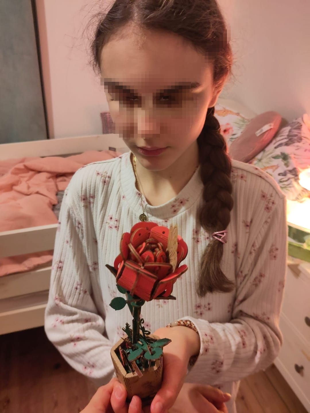 Customer photo review of Puzzle 3D Bois Fleur Rouge