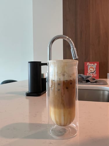 Customer photo review of FLUR Iced Coffee Glasses