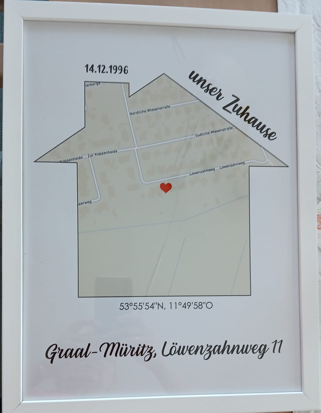 Customer photo review of Unser Zuhause - Personalisiertes Poster